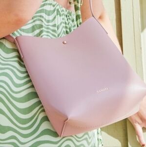 NEW SAMARA Medium Shoulder Crossbody Bag Vegan Leather Peony